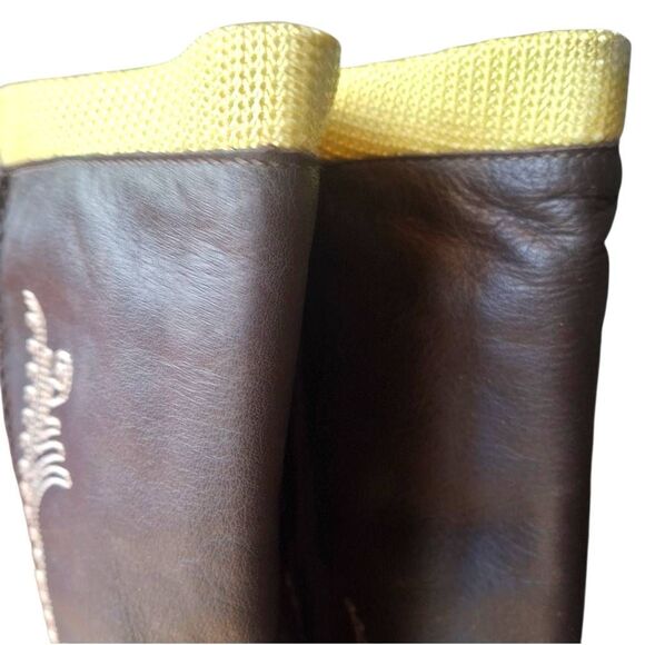 Puma Archive Y2K Brown Embroidered Leather Boots – Women’s 9.5, New No Box - Picture 5 of 7